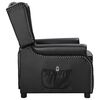 vidaXL Fauteuil inclinable &eacute;lectrique Noir brillant Similicuir