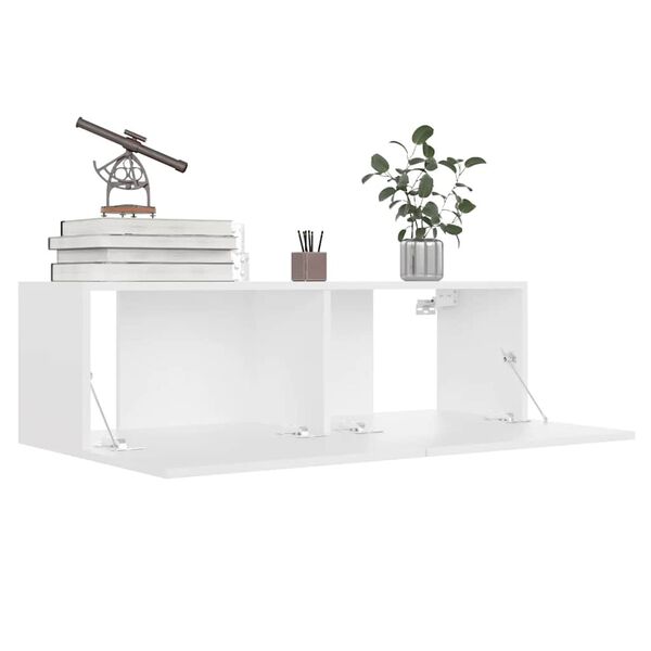vidaXL Ensemble de meubles TV 8 pcs Blanc Bois d'ing&eacute;nierie