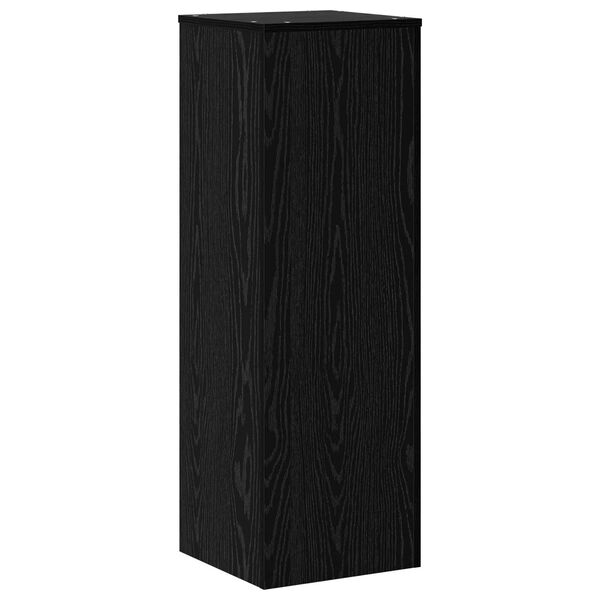 vidaXL Support de Plante Ch&ecirc;ne noir 33 x 33 x 100 cm Bois d'ing&eacute;nierie