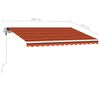 vidaXL Auvent automatique sur pied 300x250 cm Orange/marron