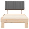 vidaXL Cadre de lit avec t&ecirc;te de lit rembourr&eacute;e Gris clair