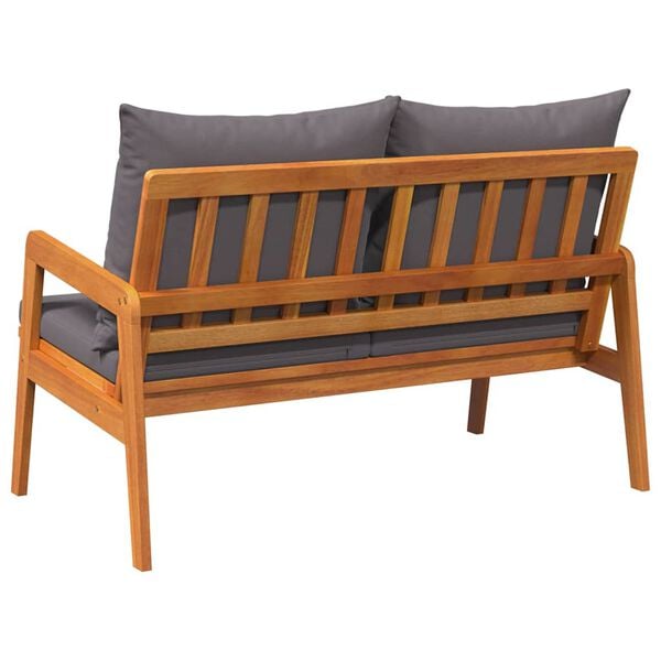 vidaXL Banc de jardin avec coussin Marron Bois d'acacia massif