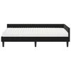 vidaXL Cadre de lit d'angle avec matelas Autre 2 pcs Noir Velours
