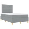 vidaXL Lit &agrave; ressorts avec matelas Gris clair 120 x 200 cm tissu
