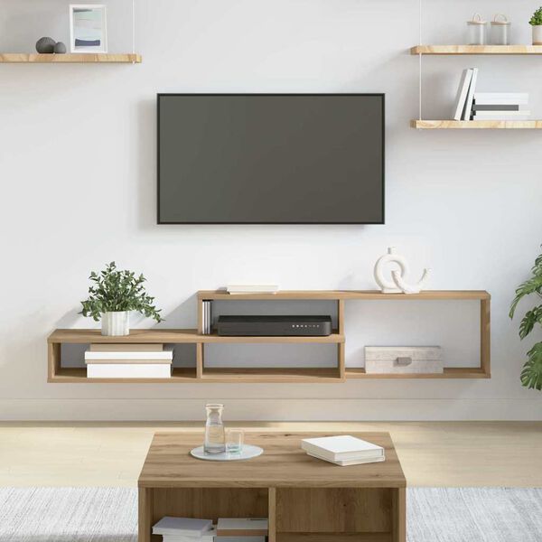 vidaXL SupportmuralpourTV 150x25x28,5cm Bois d'ing&eacute;nierie