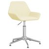 vidaXL Chaise pivotante de bureau Cr&egrave;me Tissu