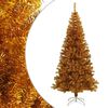 vidaXL Sapin de No&euml;l artificiel avec support Dor&eacute; 210 cm PET