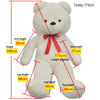 vidaXL Ourson en peluche XXL Blanc 160 cm