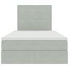 vidaXL Lit avec rangement et matelas Gris clair 120 x 190 cm Velours