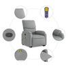vidaXL Fauteuil de massage inclinable Gris clair Tissu