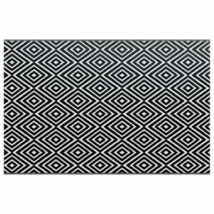 vidaXL Tapis d'ext&eacute;rieur ARAKIL Blanc et noir 190x290 cm PP