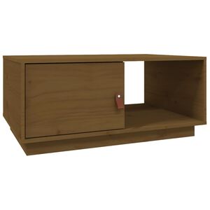 vidaXL Table basse Marron miel 80x50x35,5 cm Bois massif de pin