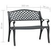 vidaXL Banc de jardin 102 cm aluminium coul&eacute; noir