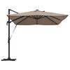 vidaXL Parasol Taupe 352 x 251 x 265 cm Polyester et Aluminium