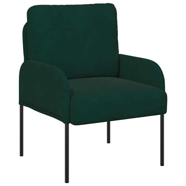 vidaXL Canap&eacute;s avec coussin 55cm Vert fonc&eacute; Contreplaqu&eacute;