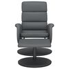 vidaXL Fauteuil inclinable avec repose-pied gris similicuir