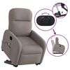 vidaXL Fauteuil inclinable de massage électrique Taupe Tissu