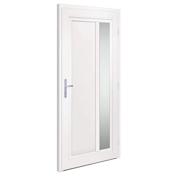 vidaXL Porte d'entr&eacute;e Blanc 98x208 cm PVC