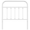 vidaXL T&ecirc;te de lit m&eacute;tal blanc 80 cm