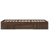 vidaXL Cadre de lit sans matelas ch&ecirc;ne marron 100x200 cm