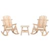 vidaXL Ensemble de salon de jardin 3 pcs bois massif d'&eacute;pic&eacute;a