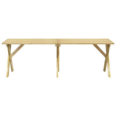 vidaXL Table de jardin 220x73x70 cm Bois de pin imprégné