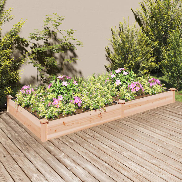 vidaXL Lit surélevé de jardin doublure 240x120x25 cm bois massif sapin