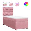 vidaXL Sommier &agrave; lattes de lit et matelas Rose 80x200 cm Velours