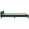 vidaXL Cadre de lit sans matelas vert fonc&eacute; 140x190 cm velours