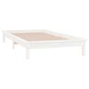 vidaXL Cadre de lit &agrave; LED sans matelas blanc 90x200 cm bois massif