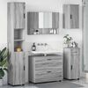 vidaXL Ensemble de mobilier de salle de bain 5 pcs Sonoma gris