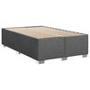 vidaXL Sommier à lattes de lit avec matelas Gris foncé 90x200 cm Tissu