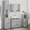 vidaXL Ensemble de mobilier de salle de bain 4 pcs Gris Sonoma