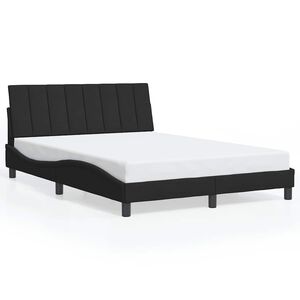 vidaXL Cadre de lit sans matelas Hanko noir 120x200 cm velours