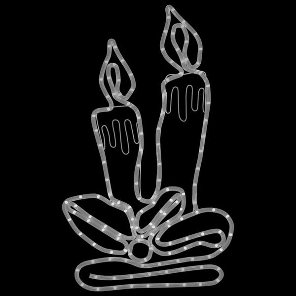 vidaXL Figurine de bougies de No&euml;l avec 144 LED 70x42 cm