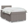 vidaXL Sommier &agrave; lattes de lit avec matelas Taupe 120x200 cm Tissu