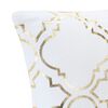 vidaXL Coussins imprimés à film lot de 2 Blanc et doré 40x40 cm Coton