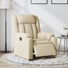 vidaXL Fauteuil inclinable &eacute;lectrique Cr&egrave;me Tissu