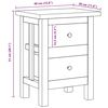 vidaXL Table de chevet bois massif d'acajou 40x30x51 cm