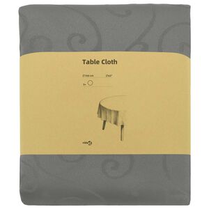 vidaXL Tissu de Table 5 pc Rond Gris clair &Oslash; 160 cm