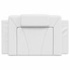vidaXL Coussin de t&ecirc;te de lit Viana blanc 80 cm similicuir