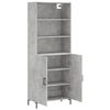 vidaXL Buffet haut Gris b&eacute;ton 69,5x34x180 cm Bois d'ing&eacute;nierie