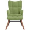 vidaXL Chaise &agrave; bascule avec repose-pied Vert clair Velours