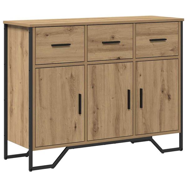 vidaXL Buffet avec tiroir Ch&ecirc;ne artisanal 97 x 32,5 x 74,5 cm