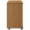 vidaXL Cabinet roulant avec roue Marron miel 63,5 x 39 x 65,5 cm
