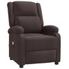 vidaXL Fauteuil de massage Marron fonc&eacute; Tissu