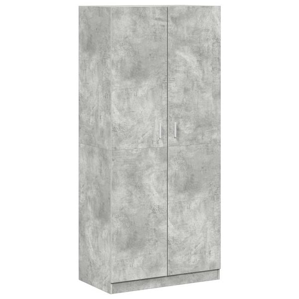 vidaXL Garde-robe Gris b&eacute;ton 90x52x200 cm Bois d&rsquo;ing&eacute;nierie
