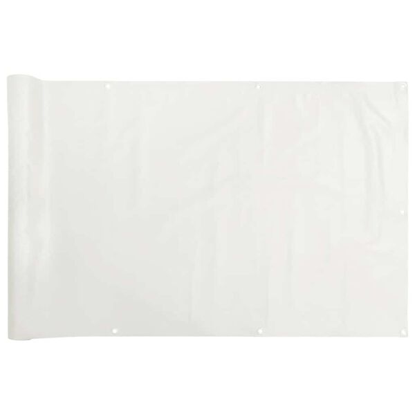 vidaXL Écran d'intimité de balcon blanc 300x75 cm PVC