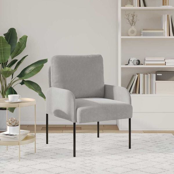 vidaXL Canap&eacute;s avec coussin 55cm Gris clair Contreplaqu&eacute;