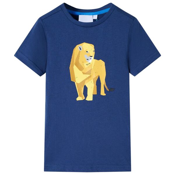 T-shirt pour enfants bleu fonc&eacute; 116